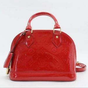 SOLD - Louis Vuitton Red Alma BB